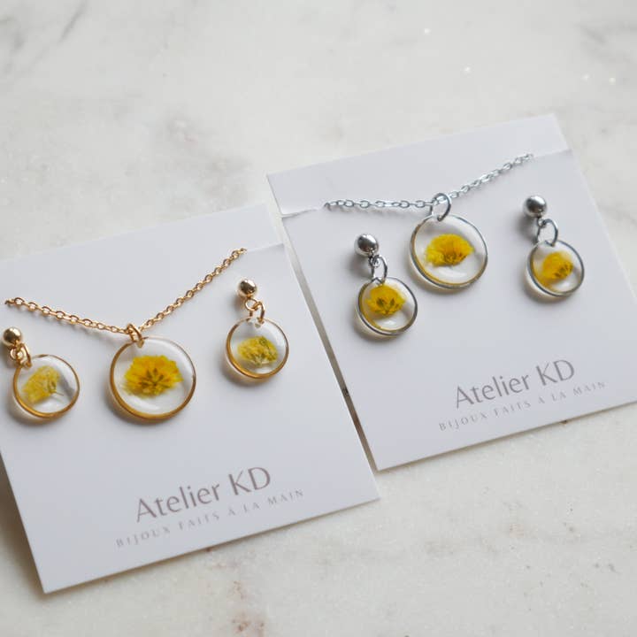 Gigi yellow set - round (small) for wholesale by Kimberley Dubé Atelier