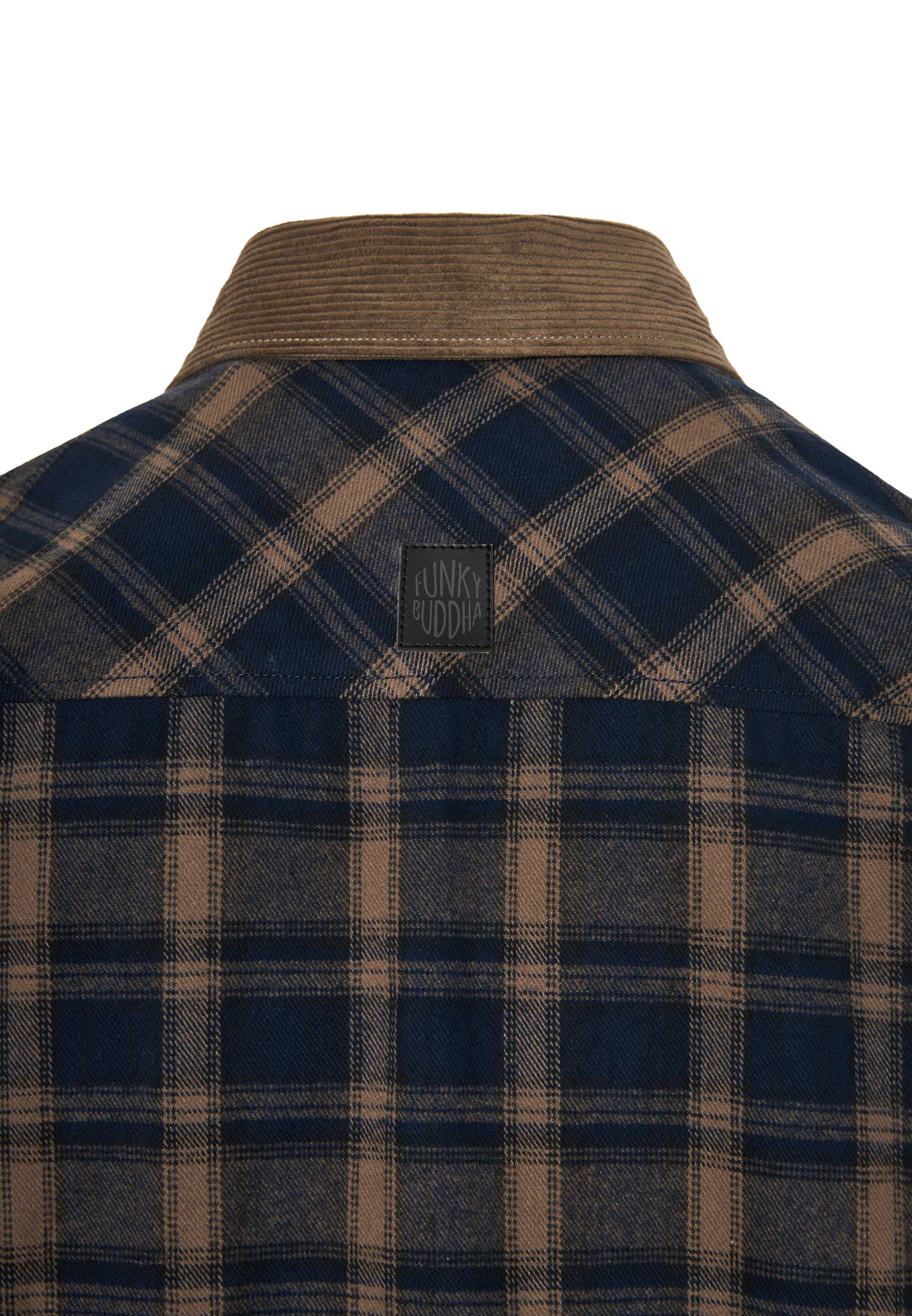 NAVY Men's Plaid Shirt  [FBM012-051-05] for wholesale on Faire2