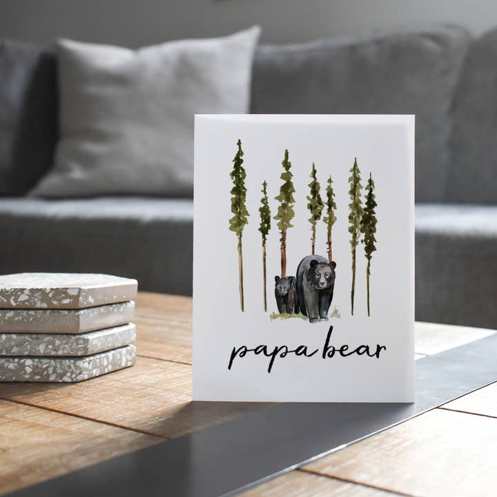 Tarjeta de felicitación Papa Bear para venta al por mayor de The Cranberry Finch