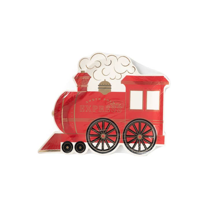My Mind’s Eye - Wholesale Disposable Plate - NOR941 - North Pole Express Train Shaped Plate2