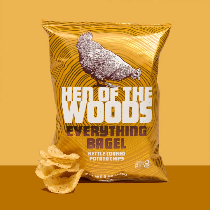 Everything Bagel Kettle Cooked Potato Chips 2 OZ for wholesale by Hen of the Woods