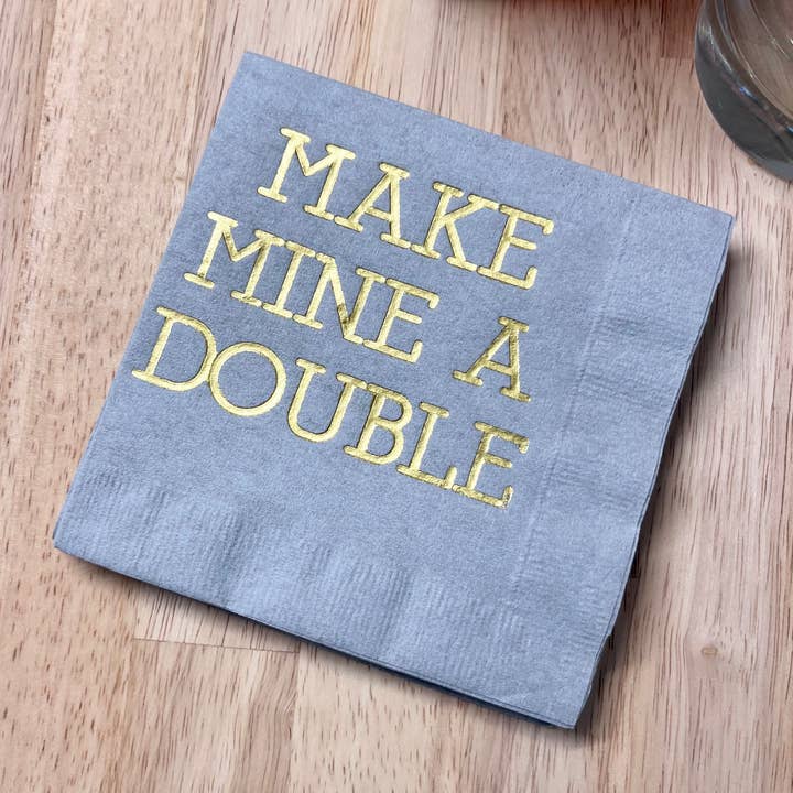 Katherine Designs & Co. - Vente Serviettes jetables - Serviettes à cocktail "Double pour moi", cadeau d'impulsion1