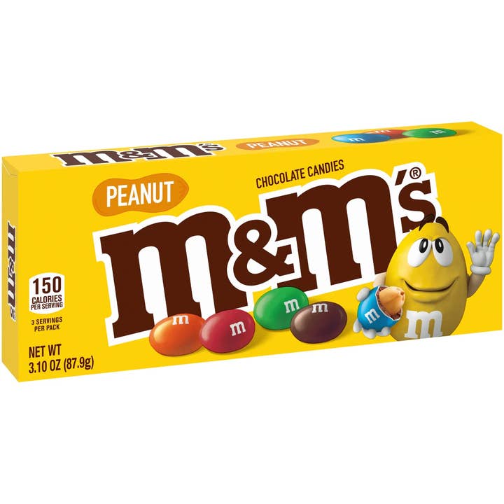 I Got Your Candy - Wholesale Chocolate Covered Sweets - M&M's Peanut Theater Box 3.1oz - 12ct
