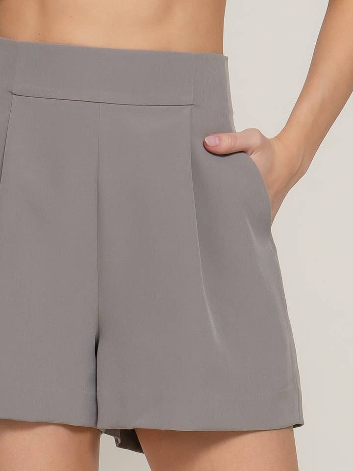 Active Basic | Active USA - Wholesale Shorts - Women's - Front Pleat Short Pants