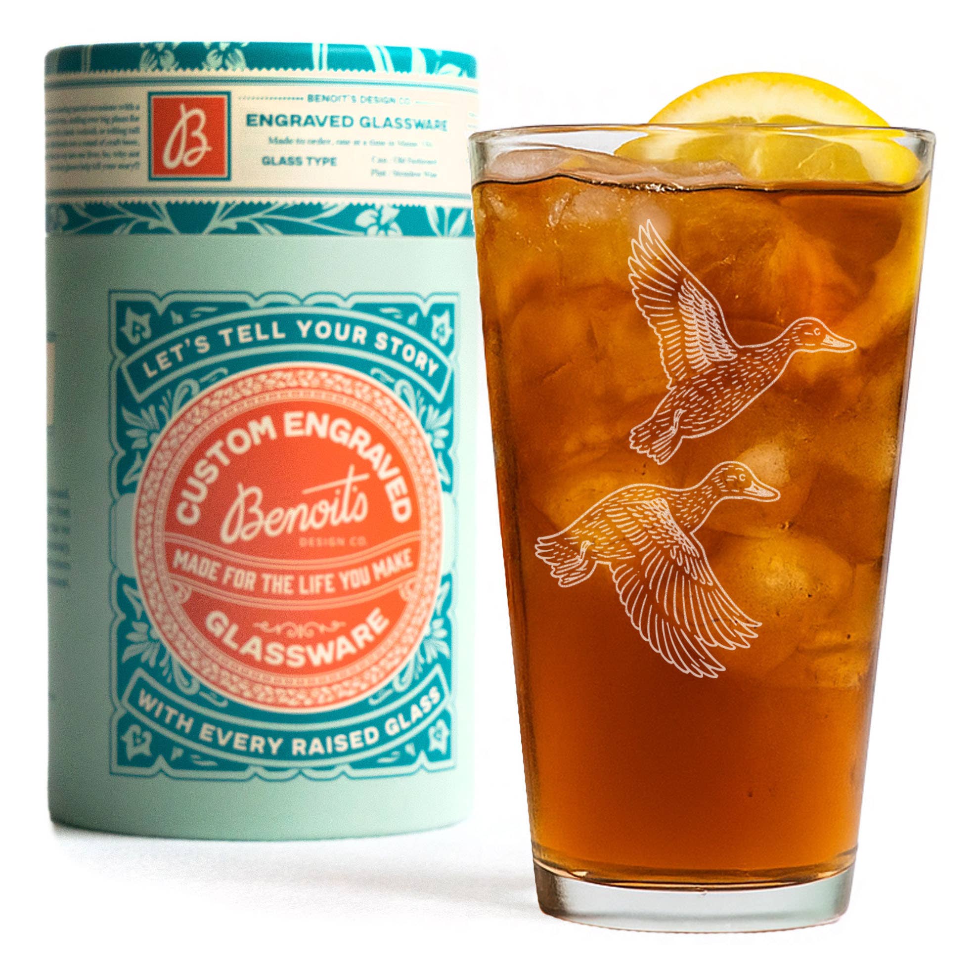 Benoit's Design Co. - Wholesale Cocktail/Liquor Glass - Flying Ducks Drinking Glasses3