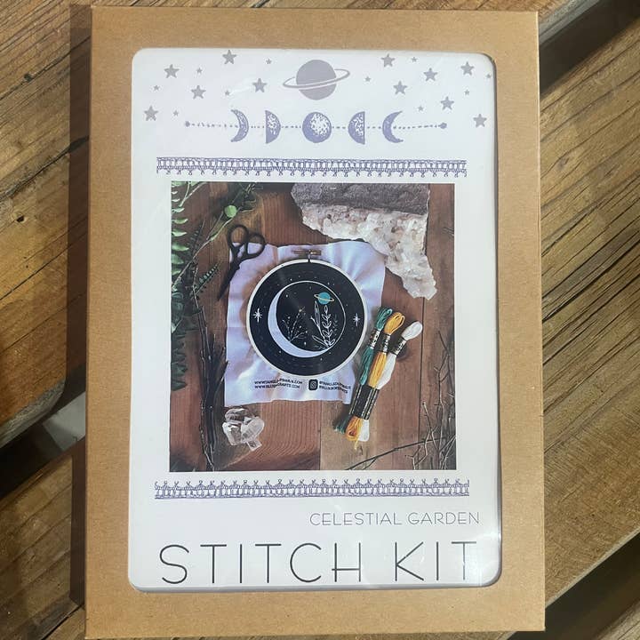 Tangled Up In Hue - Wholesale Embroidery/Cross Stitch Supplies - DIY Stitch Kit - Celestial Garden - Embroidery Kit