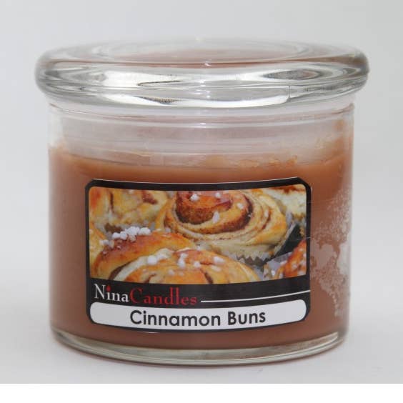 Cinnamon Buns Jar Candle for wholesale by Nina Candle Co.