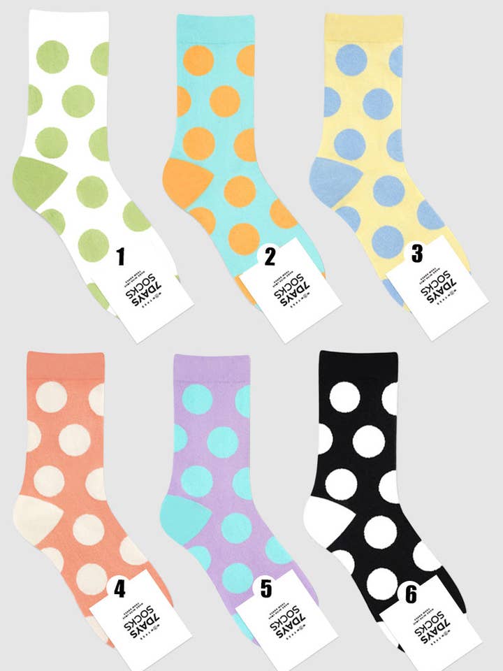 Chaussettes Crew Cuff Dot pour femmes pour la vente par 7DAYSSOCKS