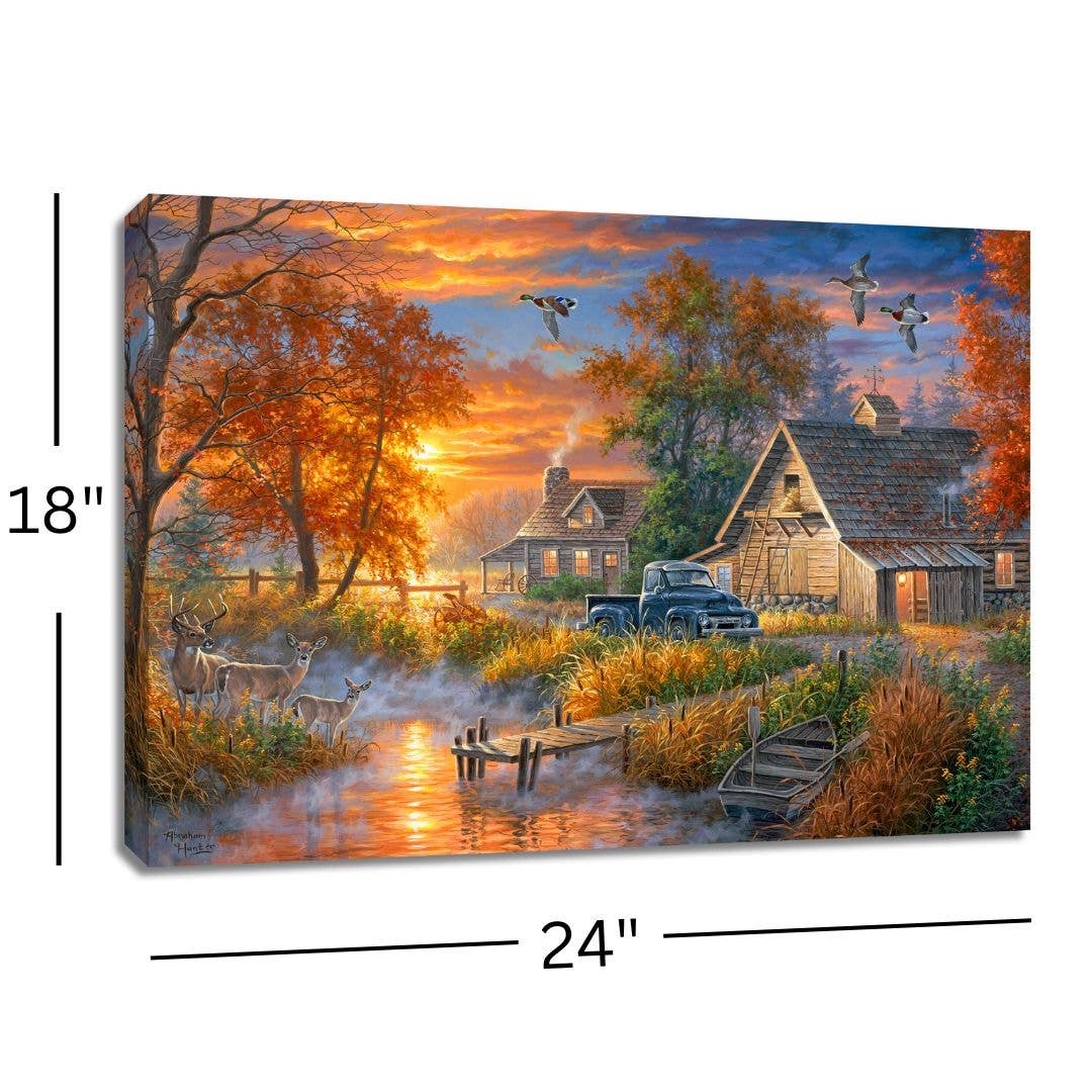 Glow Decor – wholesale Art print – Grandpa's Farm 18x24 Fully Illuminated LED Wall Art3