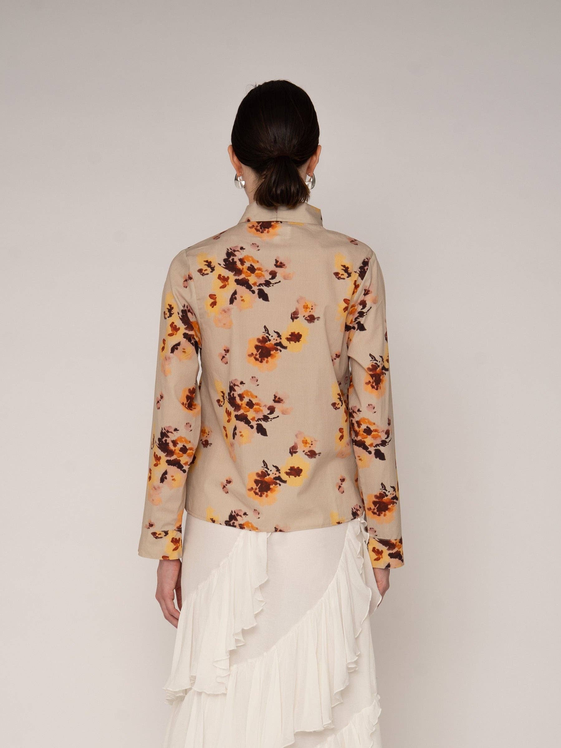 CARMEN SAYS - Vendita all'ingrosso Camicetta - Donna - Blusa con fiocco a stampa floreale Juliette3