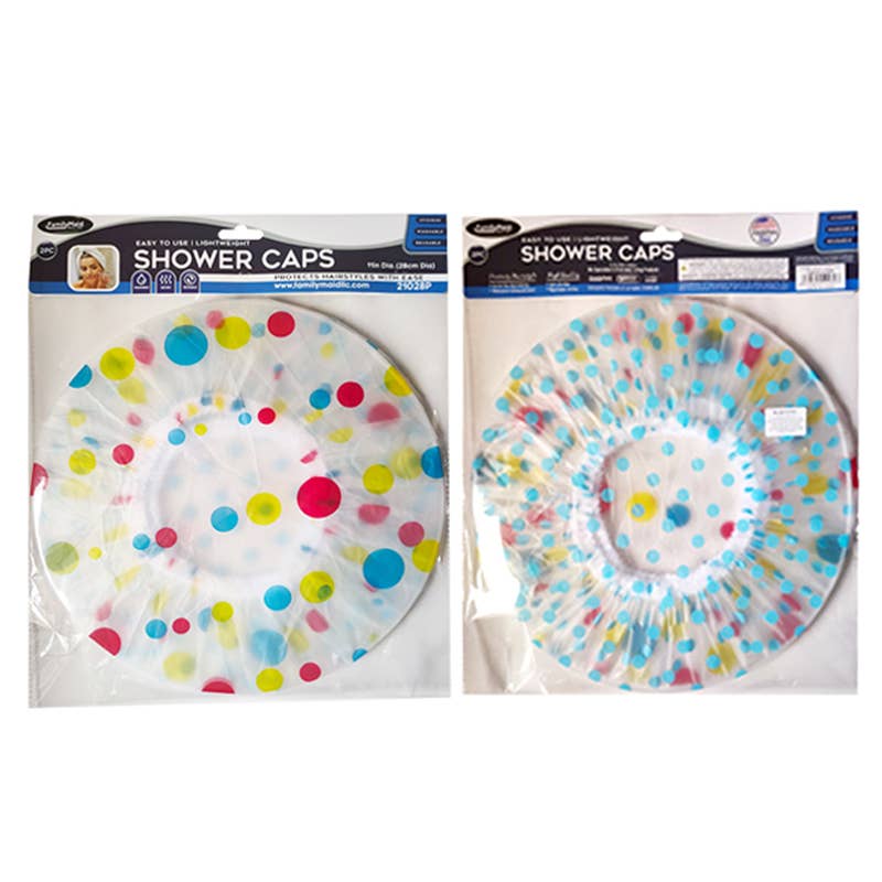 Deluxe Import Trading - Wholesale Showercap - Shower Caps 2 pc 11.5"0