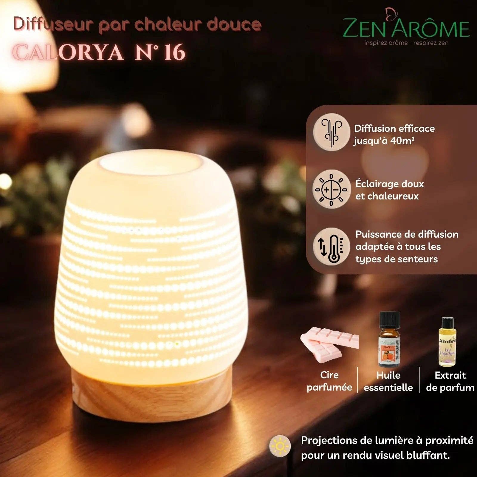 CocoBen's - Wholesale Fragrance Warmer - Soft Heat Diffuser - CALORYA No. 163