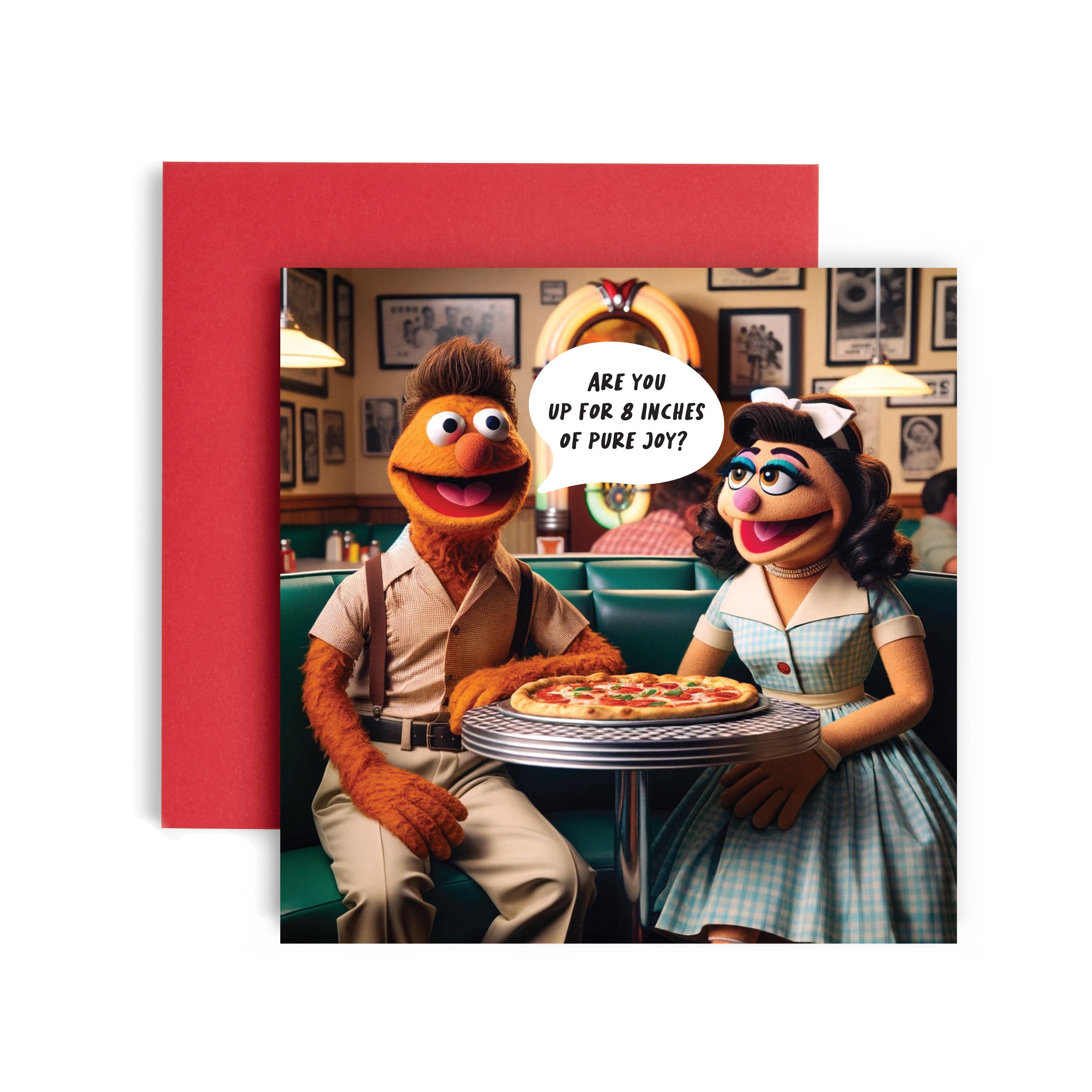 Huxters – wholesale Anniversary card – 8 Inches Pizza Anniversary Card