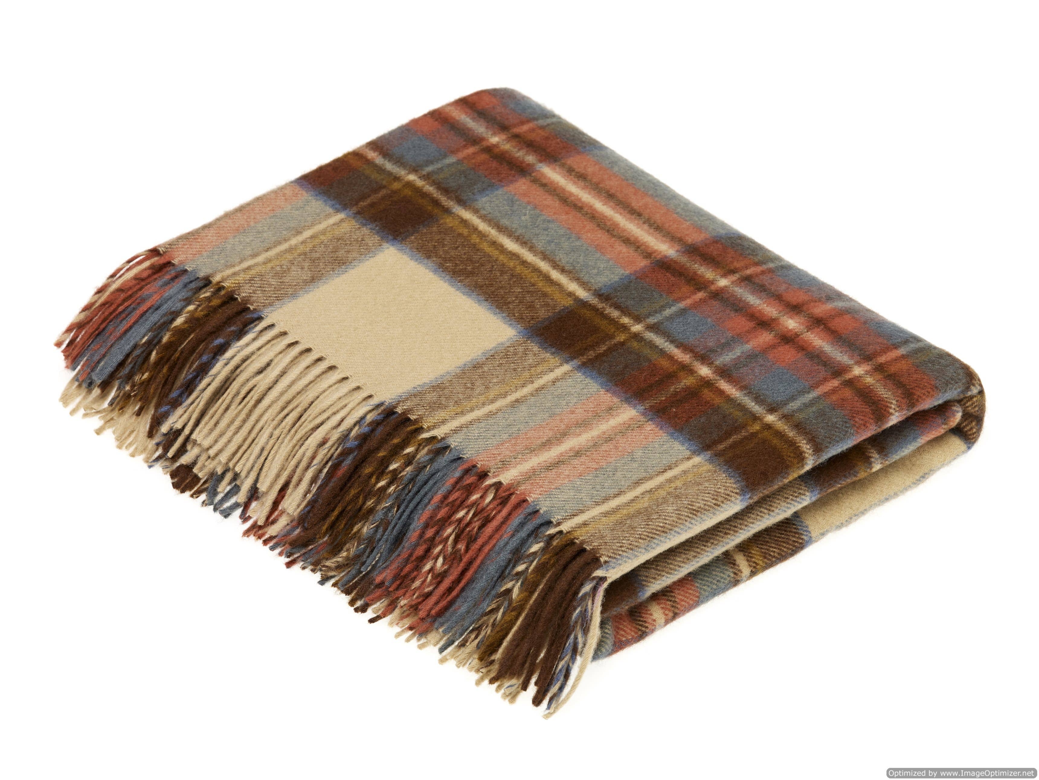 Bronte Moon - Wholesale Throw Blanket - Tartan Plaid - Merino Lambswool Throw Blankets - Made in UK0
