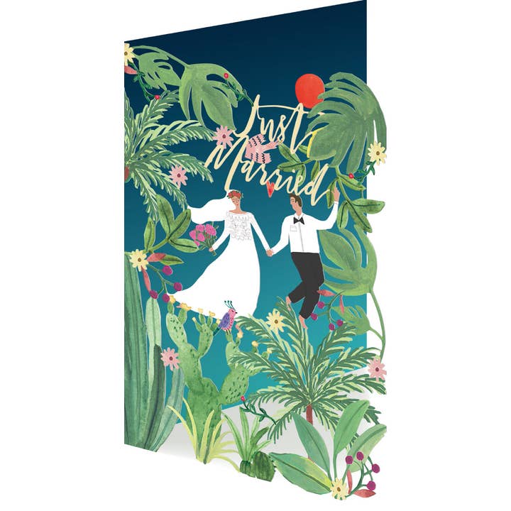 Married Couple in Heart Lasercut card single - GC 2120 for wholesale by Roger La Borde