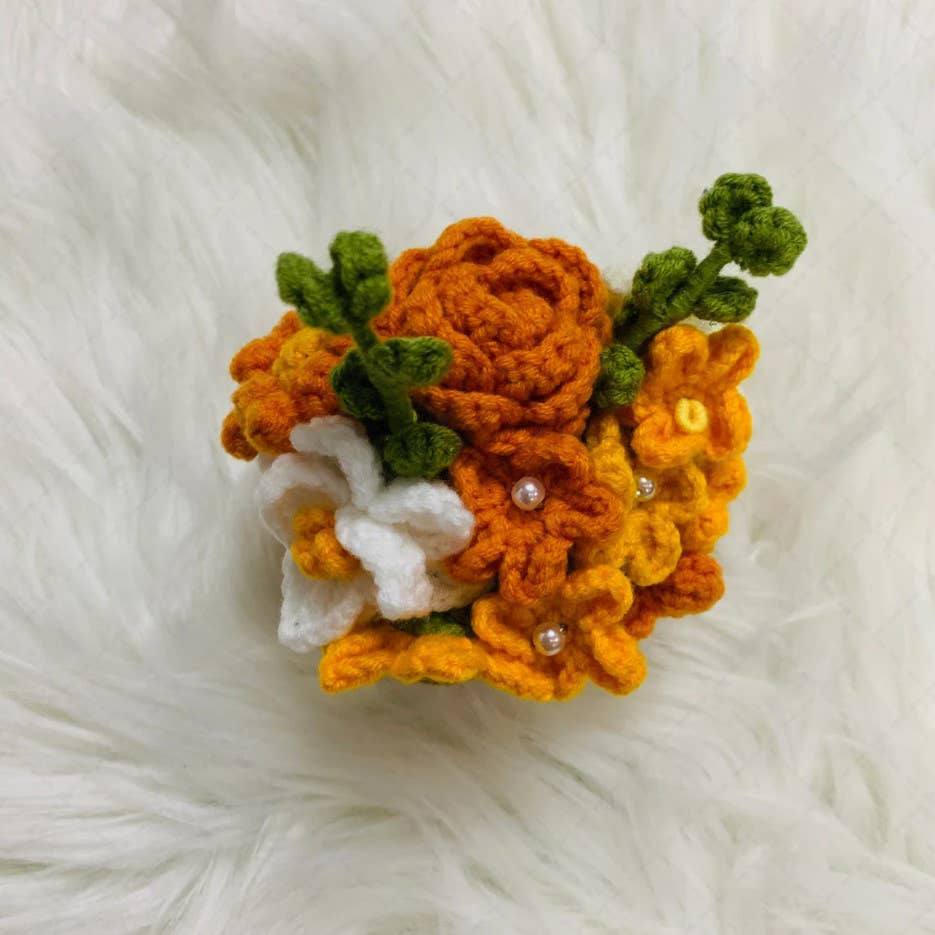 TOMOPOD LLC - Wholesale Car Decorative Charm - Women's - Cute Crochet Flower Basket Car Mirror Hanging Ornament Decor9