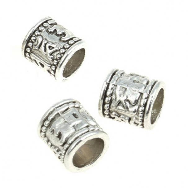 UniArt - Wholesale Beads - Tubular Bead with Mantra (30 Units)0