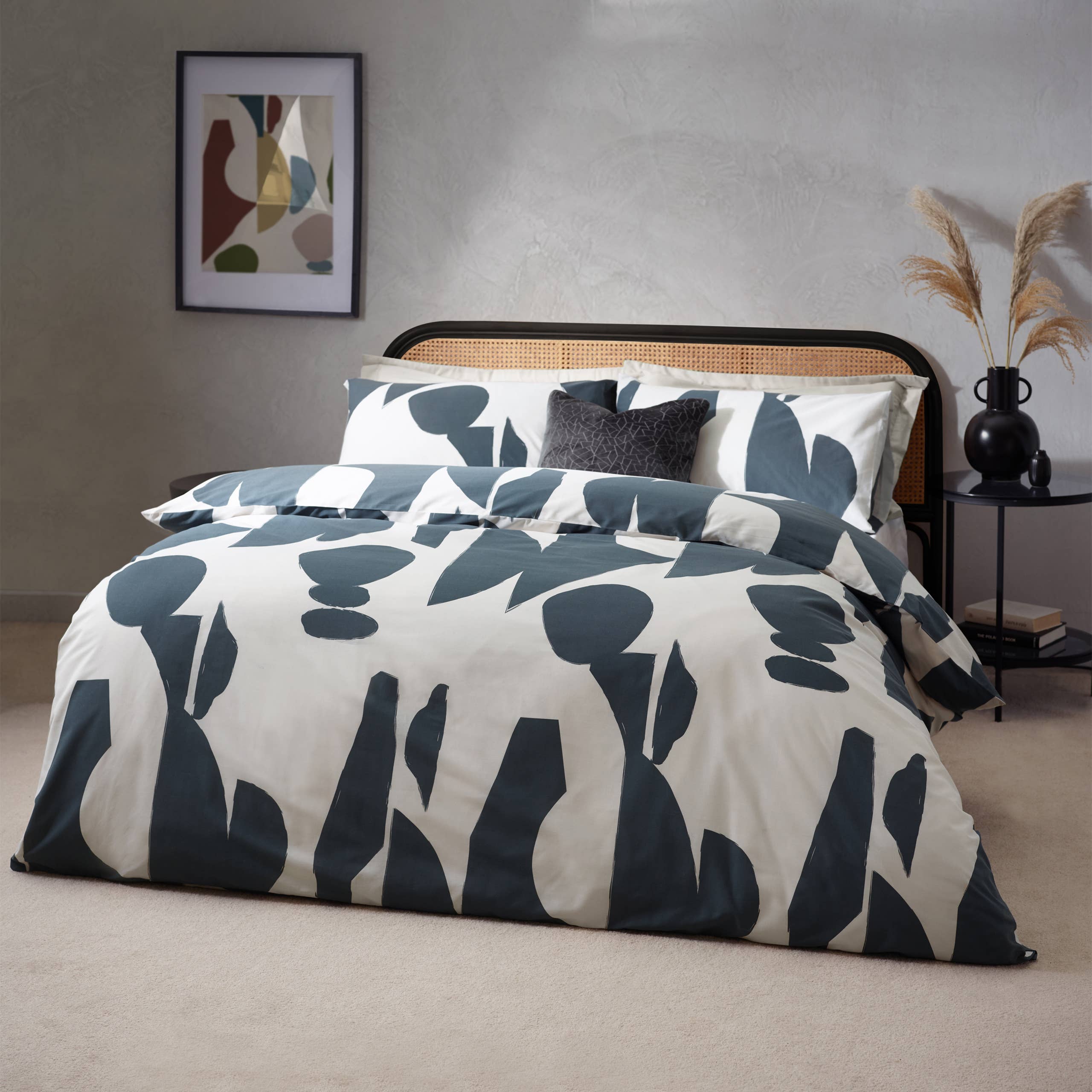 Meta Abstract Cotton Rich Duvet Cover Set Dusk for wholesale on Faire1