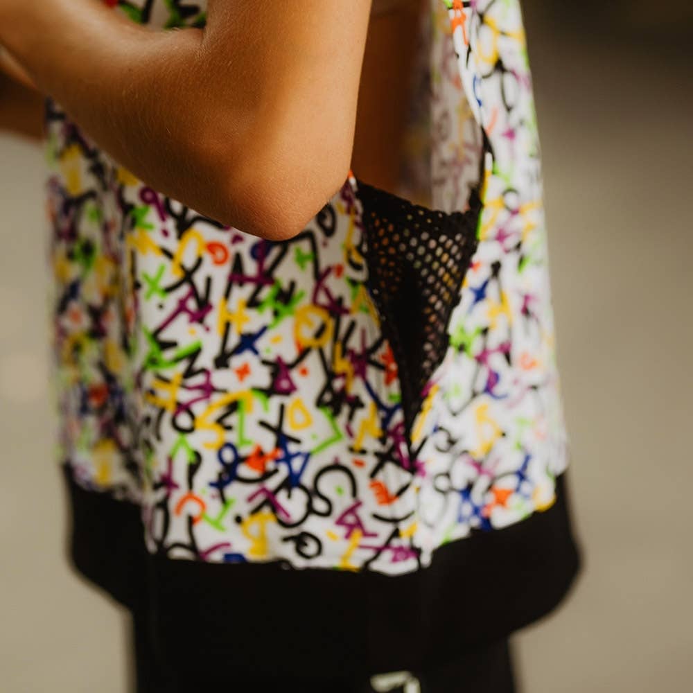 BE HAPPINESS - Vendita all'ingrosso Maglietta - Donna - Top con stampa lettere in stile punk8