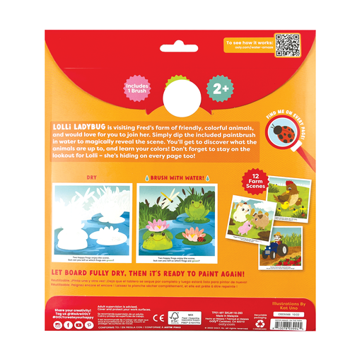 OOLY - Wholesale Art Set - Kids & Baby - Water Amaze: Water Reveal Boards - On The Farm (13 PC Set)1