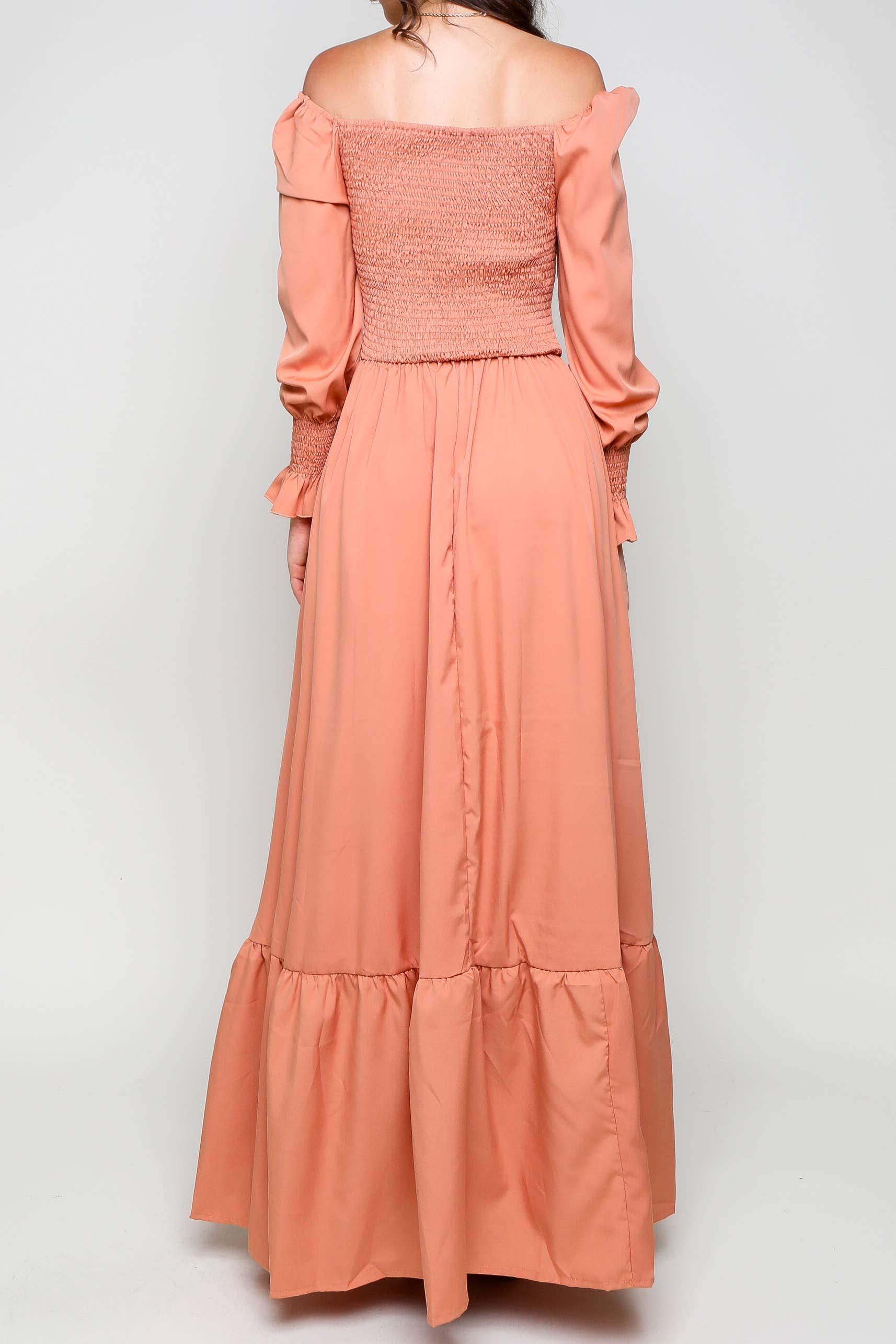 Flarix - Wholesale Dress - Women's - Smocked Square Neck Maxi Dress15