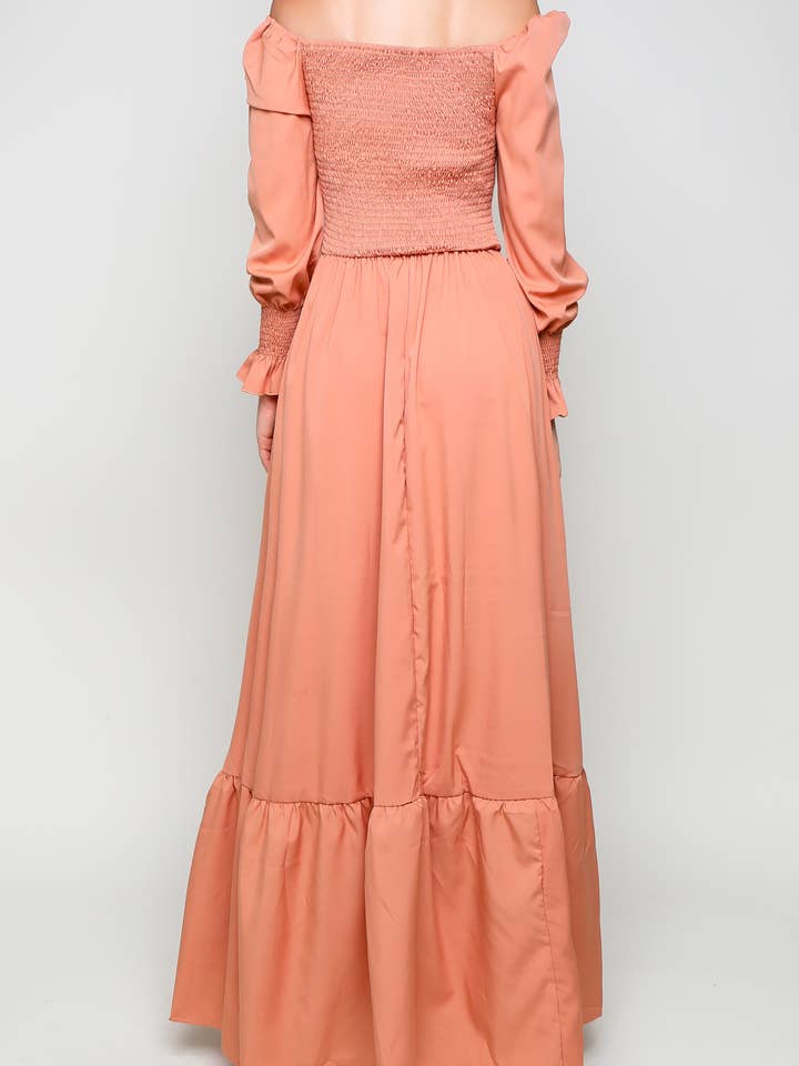 Flarix - Wholesale Dress - Women's - Smocked Square Neck Maxi Dress15