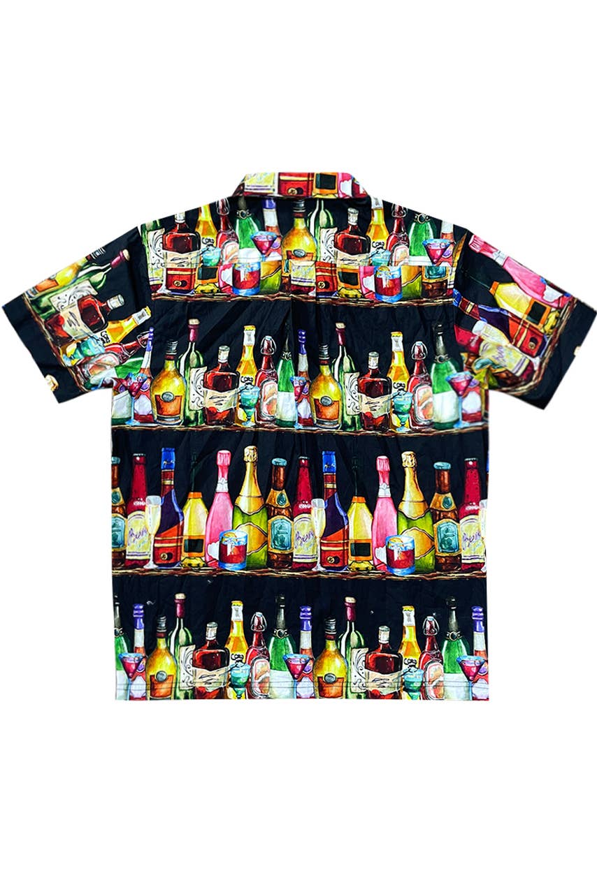 Black Men's Hawaiian Shirts Wovens Shirts Button Down --SRI LANKA for wholesale on Faire1