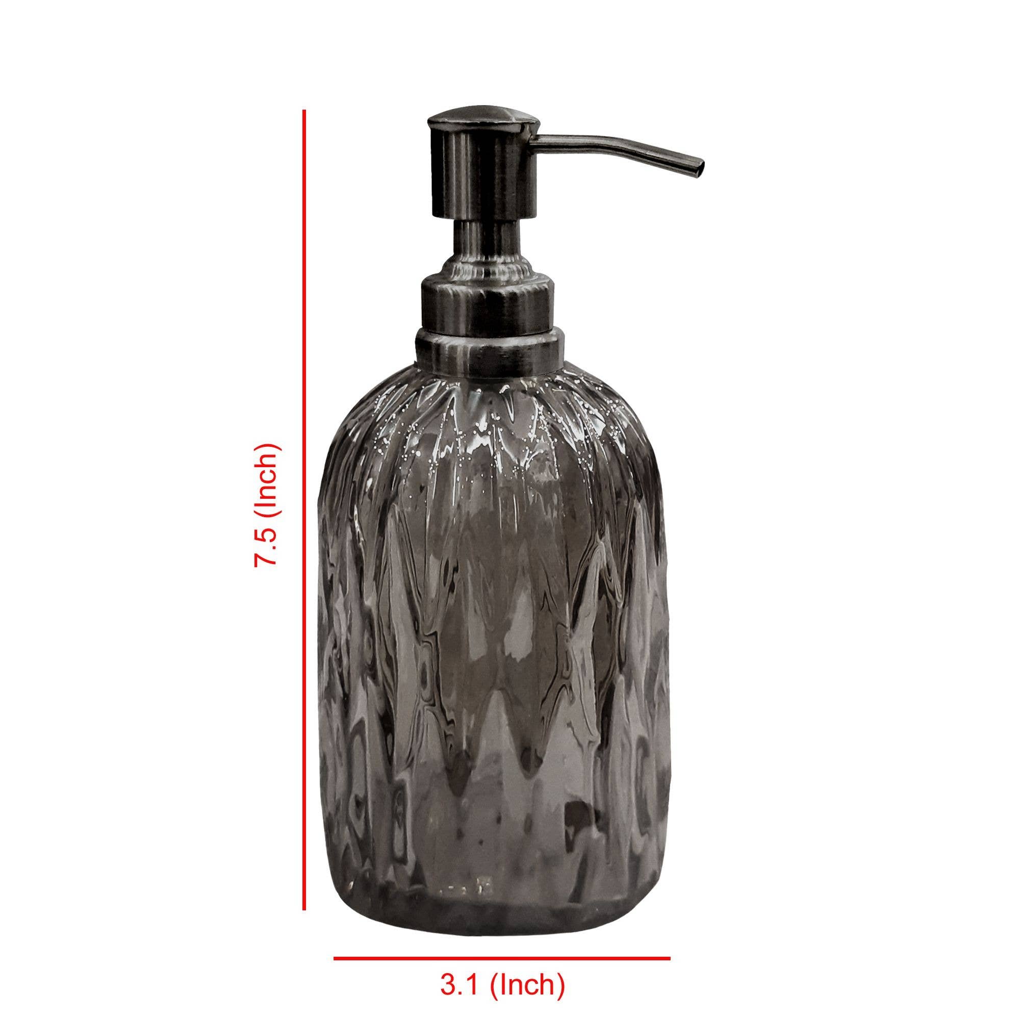 nu steel - Wholesale Soap Dispenser - Glacier Black Glass & Nickel Steel Liquid Soap Pump4