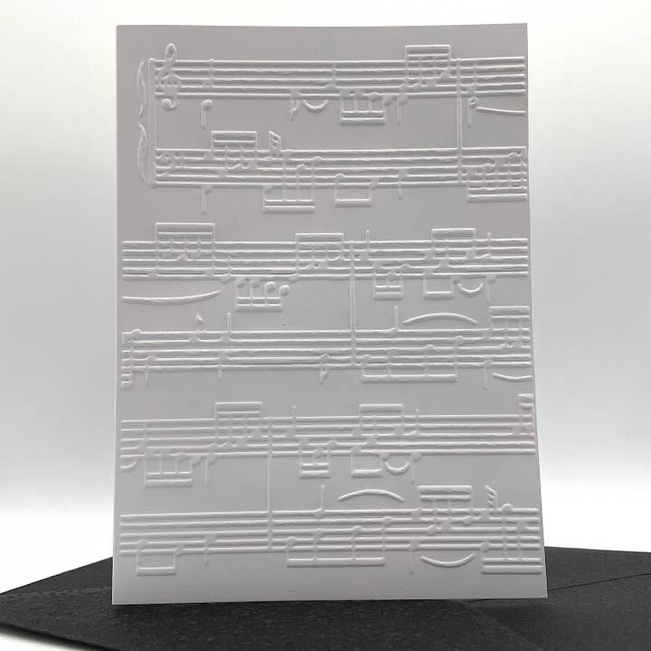 Cartes de notes en relief pour partitions - Paquet de 6 pour la vente par Looks Inviting