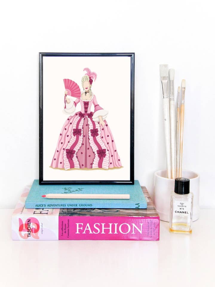 Marie Antoinette Art Print for wholesale by Draw Me a Song