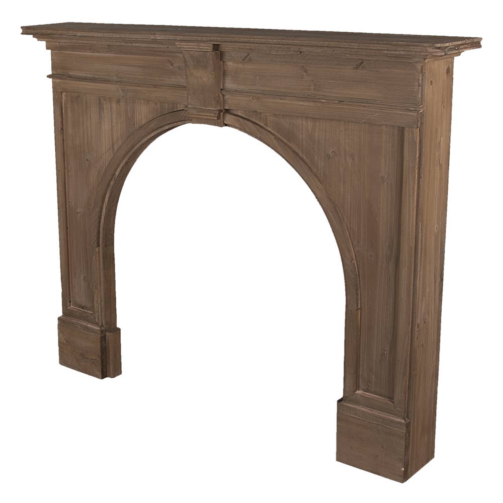 Clayre & Eef - Wholesale Fireplace Mantel - 5H0475 Fireplace Surround 130x21x104 cm Brown Wood1