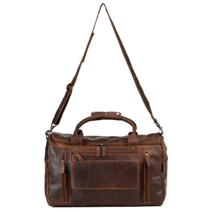 Greenwood Leather - Wholesale Weekender Bag - Men's - Large Leather Weekender Bag - Casual Vintage Look7