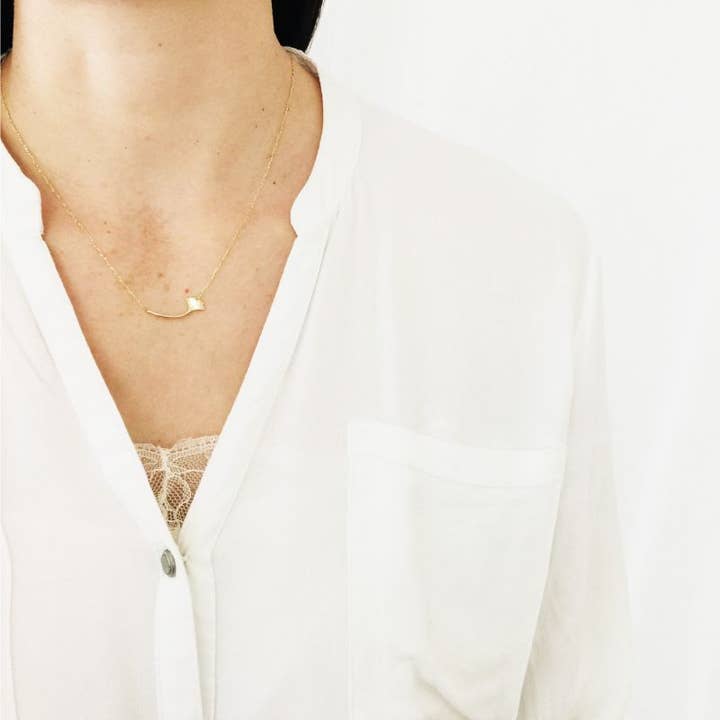 Gingko Necklace for wholesale by MINKARA Jewelry