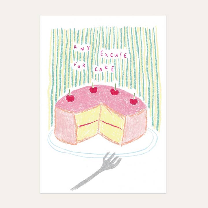 N'importe quelle excuse pour Cake Print pour la vente par Oh Lightning