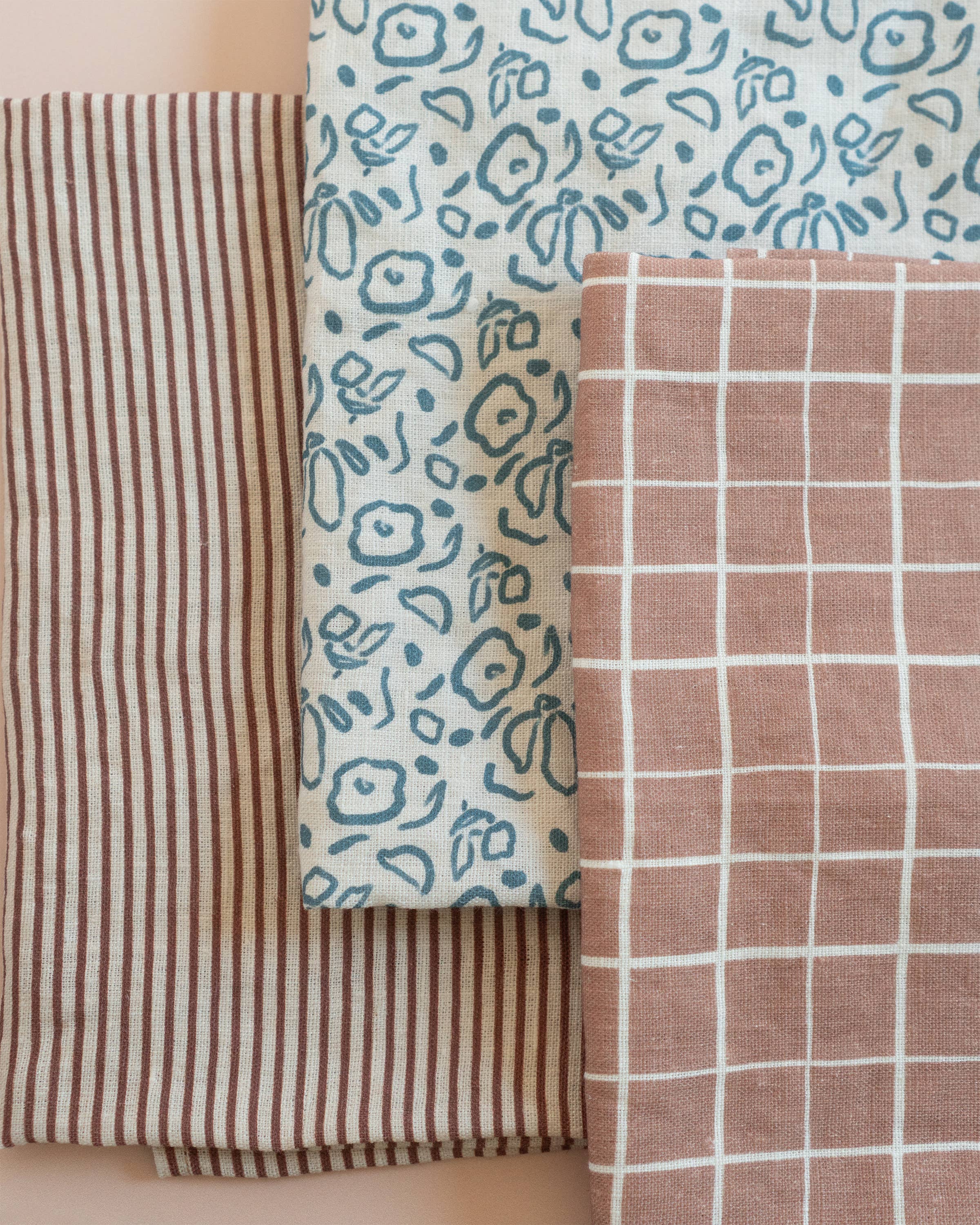 Our Heiday - Wholesale Tea Towel - Classic Stripe Wine Linen Tea Towel 2