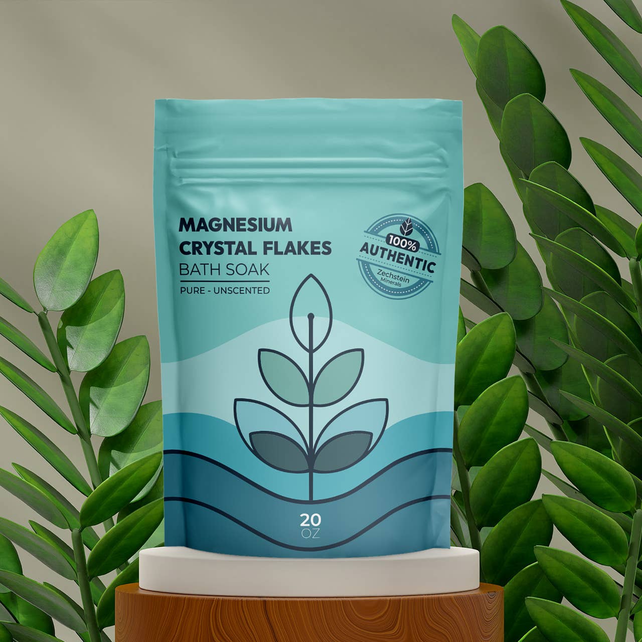 The Midwest Sea Salt Company – wholesale Badsalt – Magnesiumkristallflingor Mineralbad - 20 oz1