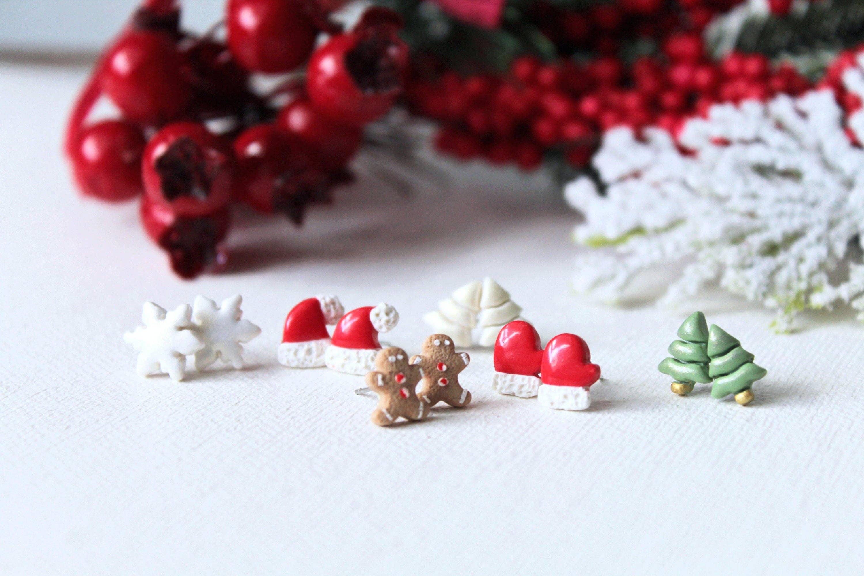 Studio Niani - Wholesale Stud/Post Earrings - Tiny Stud Earrings, Christmas Stud Earrings, Stud Pack6