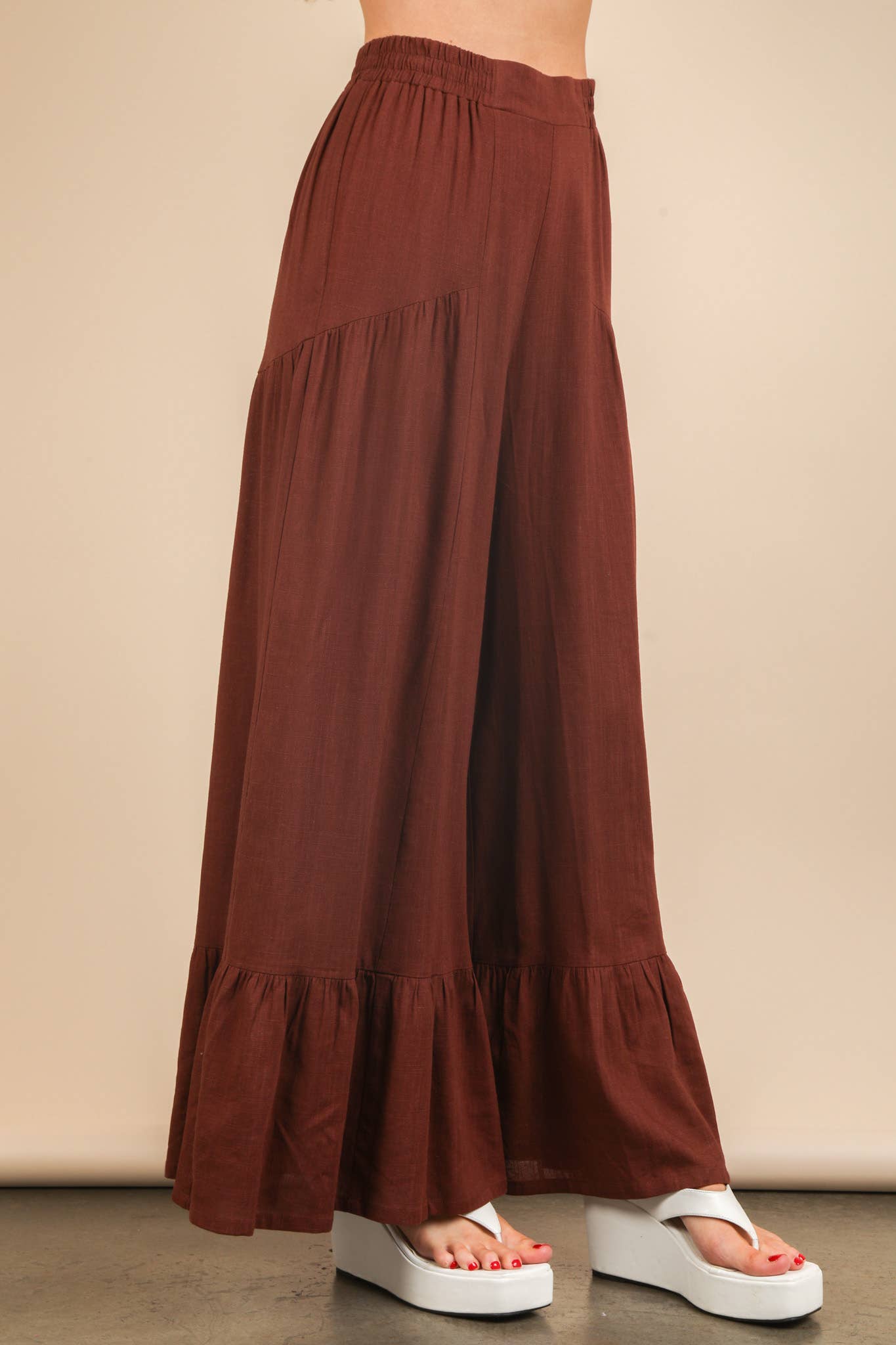 VERY J - Vendita all'ingrosso Pantalone - Donna - NP70692-Pantaloni Comodi a Vita Elastica Palazzo7