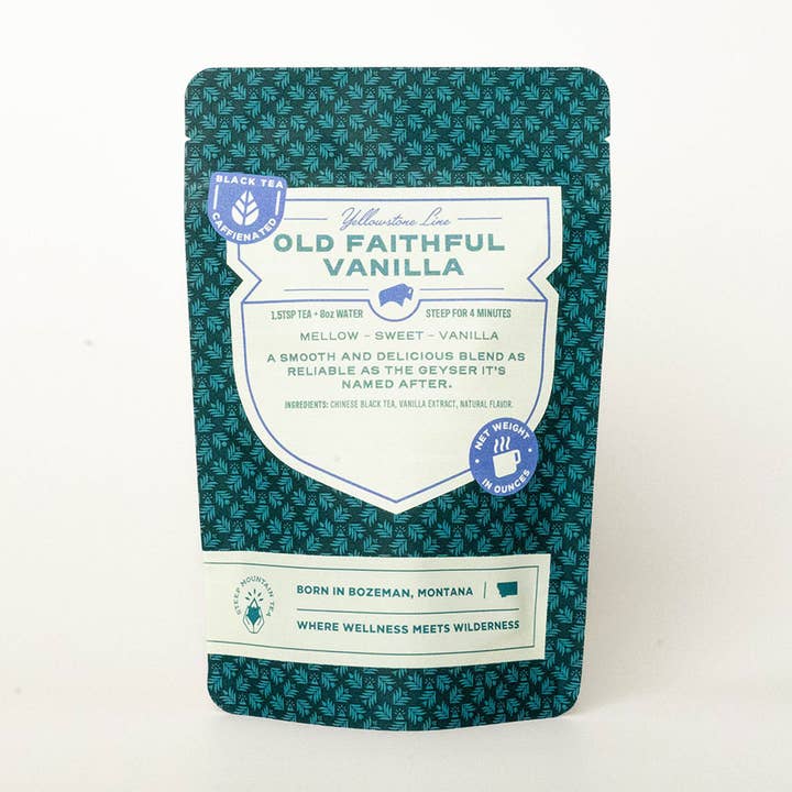 Old Faithful Vanilla Black Tea for wholesale by Steep Mountain Tea