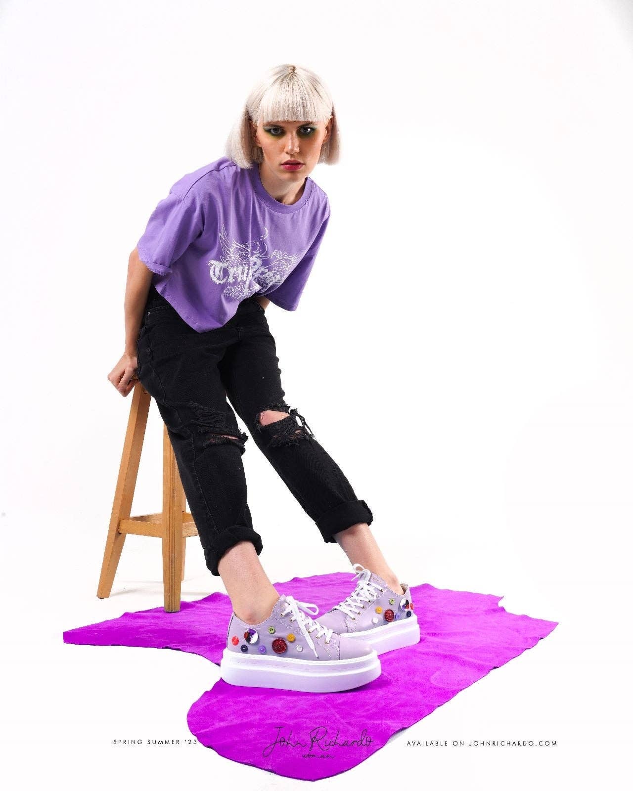 JOHN RICHARDO - Vente Baskets tendance – femme - B.Rita5