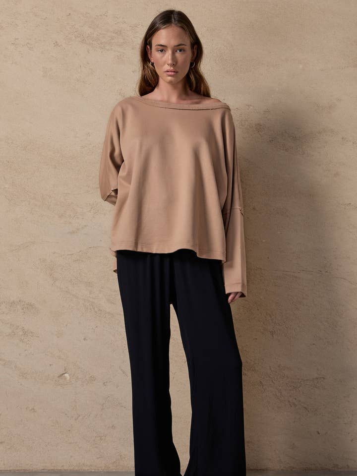 FINLEY SWEATER - ALMOND for wholesale by BEFORE ANYONE ELSE