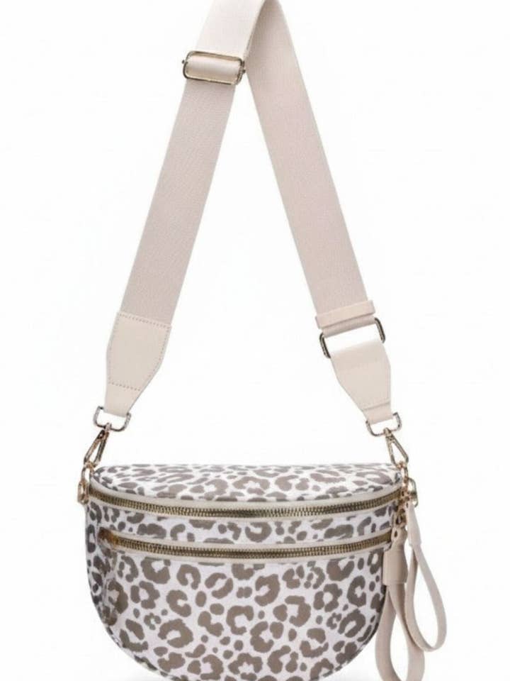 SF221012 Nylon Leopard Sling/Crossbody Bag for wholesale by MiMi Wholesale