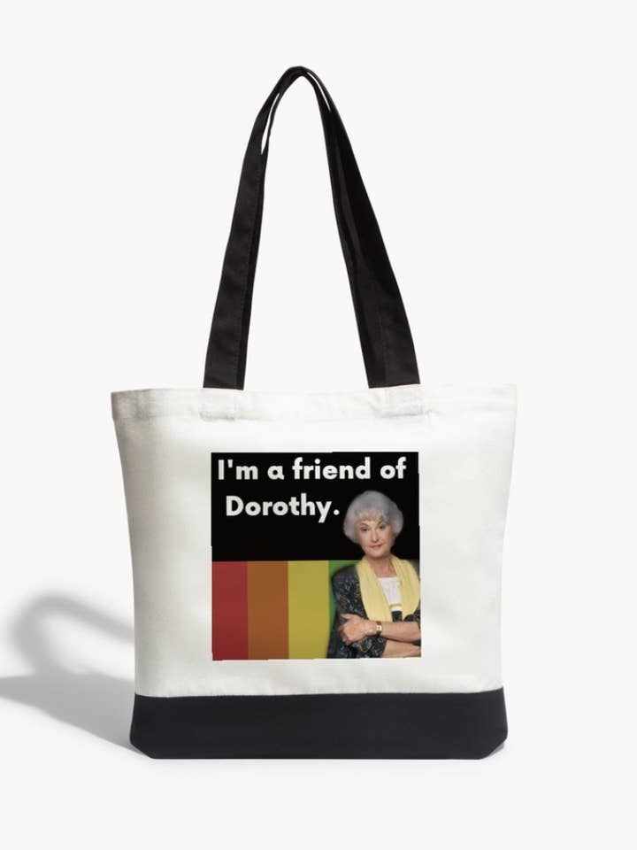 Friend of Dorothy Canvas Tote for wholesale by Very Gay. Very Busy.