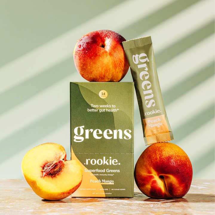 Rookie Wellness - Wholesale Powdered Health Drink - Peach Mango Superfood Powder Drink Mix: Gut & Immune Health1