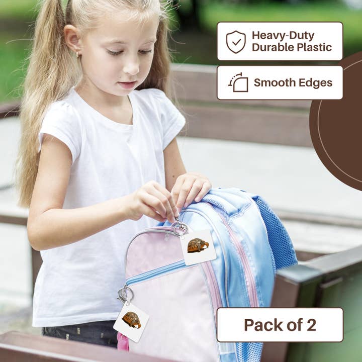 3dRose - Venta al por mayor Llavero - Unisex - 3dRose, Retrato de Caricatura de una Cría de Tortuga Silvestre con Contorno Negro, Llavero3