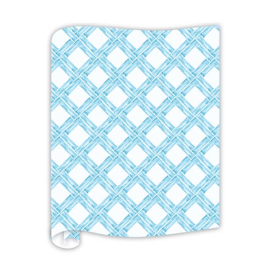 Bamboo Trellis Light Blue Table Runner for wholesale by RosanneBeck Collections