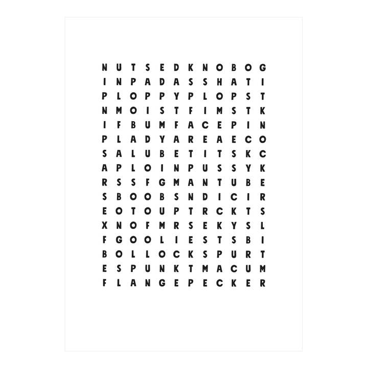 Stoats & Weasels - Wholesale Art Print - Rude, Funny Word Search – Art Print1