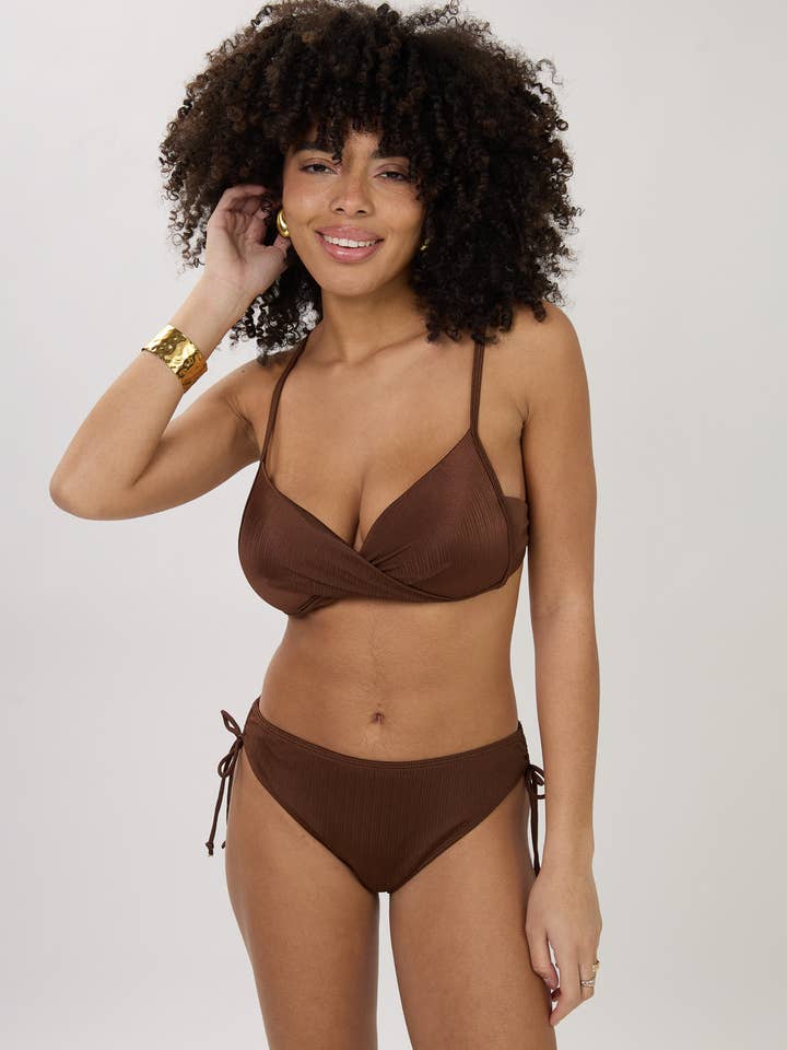 2-delige bikini om te knopen met gekruiste halslijn voor wholesale door SUNTEX