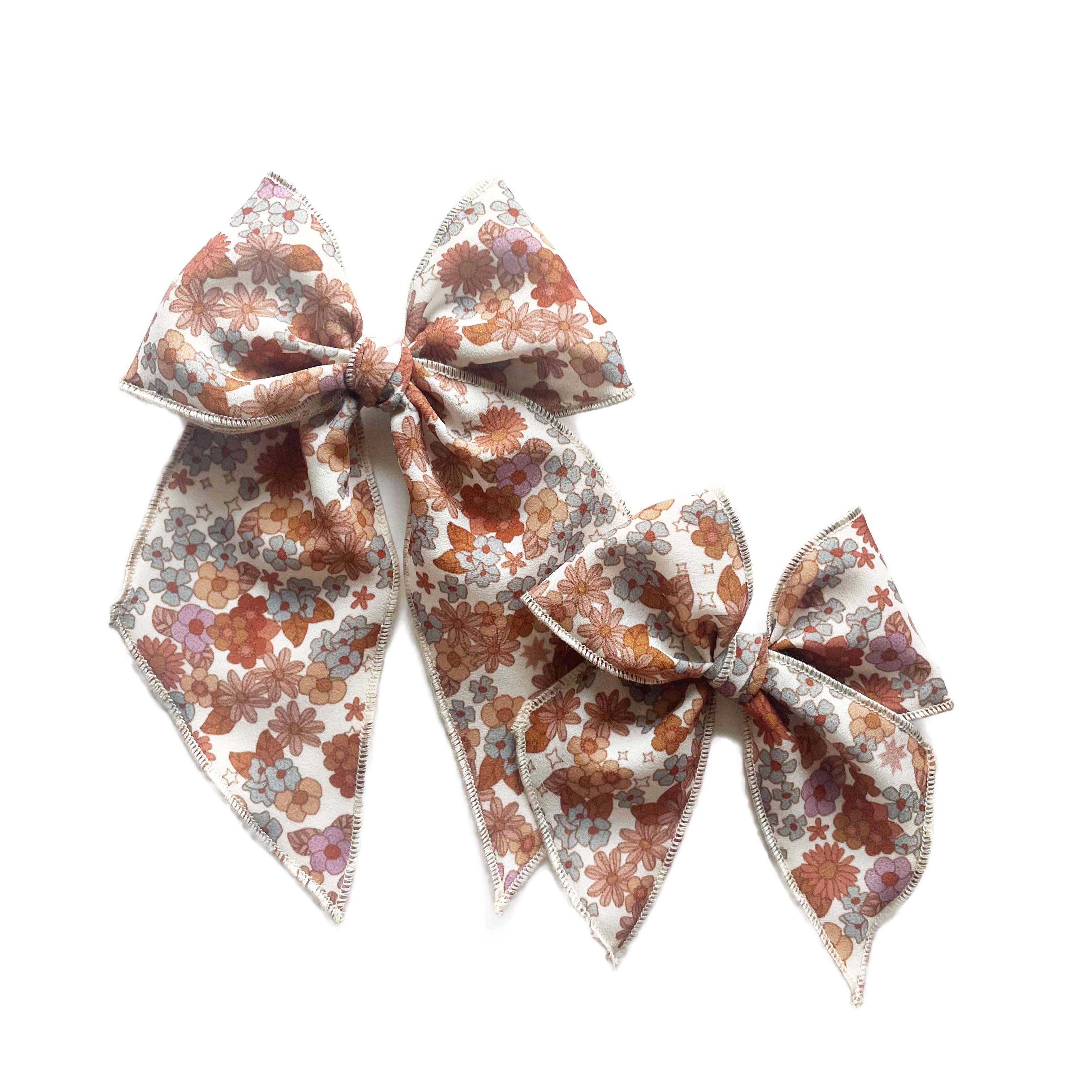 Lady Eleanor & Co - Wholesale Hair Bow - Kids - Fall Retro Floral Elle Bow0