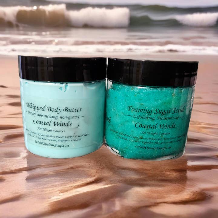 Coastal Winds Body Butter/Sugar Scrub for wholesale by Opulent Bath & Body
